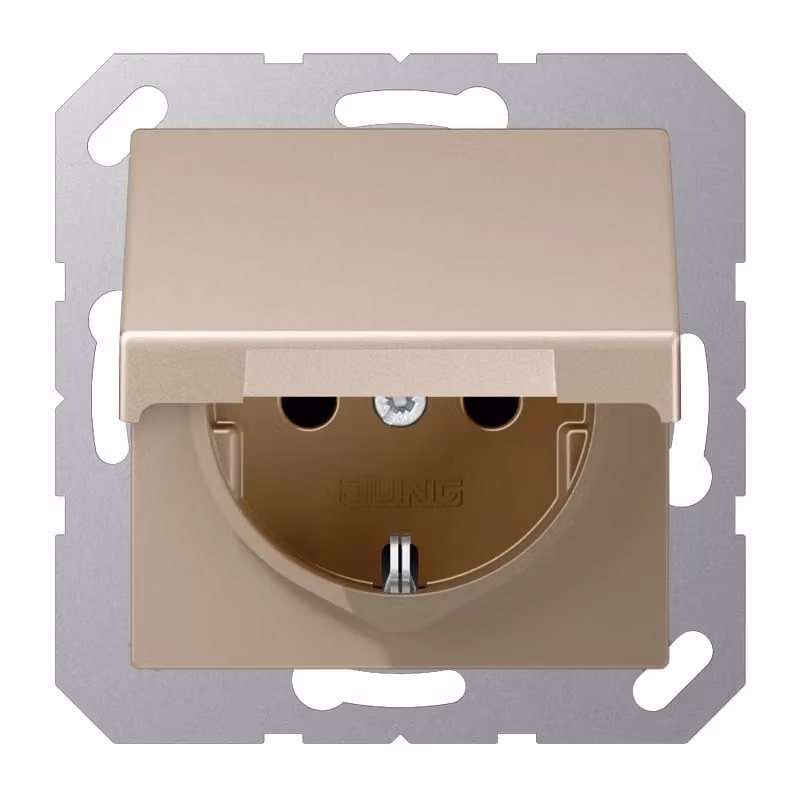 Jung A1520BFKLCH Presa Schuko con coperchio ribaltabile