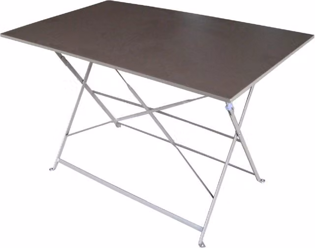 Tavolo rettangolare da giardino Vorghini in acciaio verniciato grigio L: 70 cm, P: 72 cm, H: 70 cm