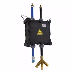 Distributore a pendolo con pendolo ad aria compressa e collegamento idraulico Distributore di potenza Minibox 215x215x120 TpE 5499