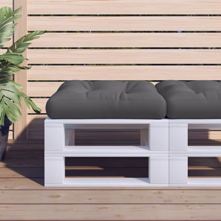 Cuscino per pallet vidaXL antracite in poliestere, L/P/H: 60 x 60 x 12 cm