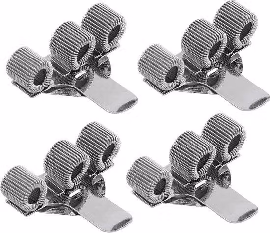 Portapenne metallico a 4 scomparti con clip - Organizer per casa/ufficio - Materiale resistente - Leggero e portatile