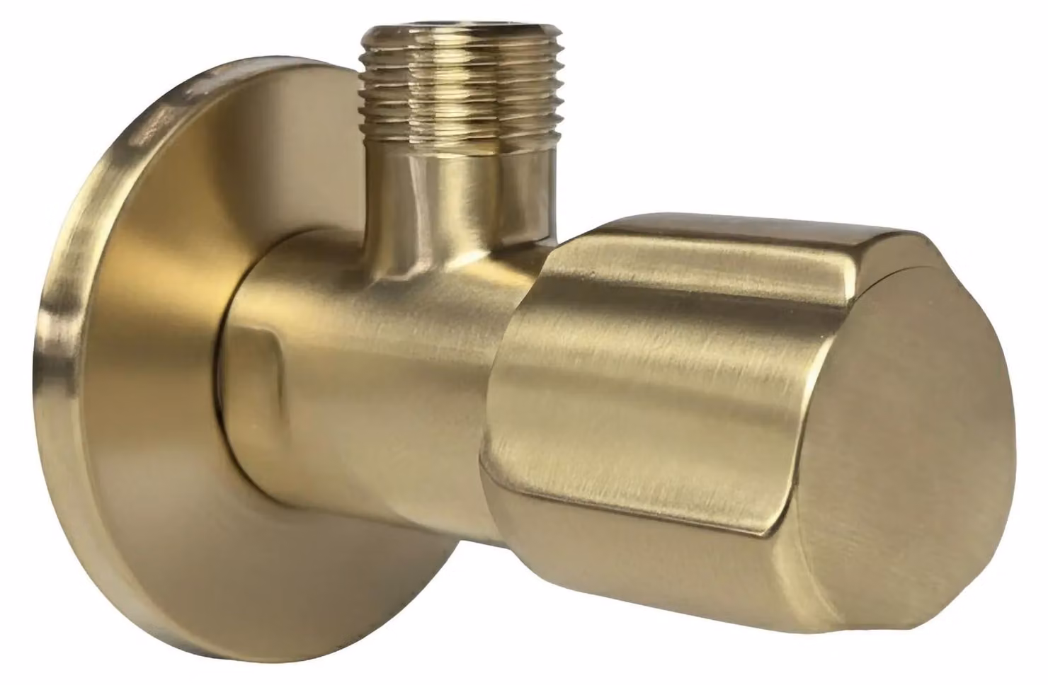 Rea Valvola Ad Angolo 02 1/2" X 3/8" Brush Gold