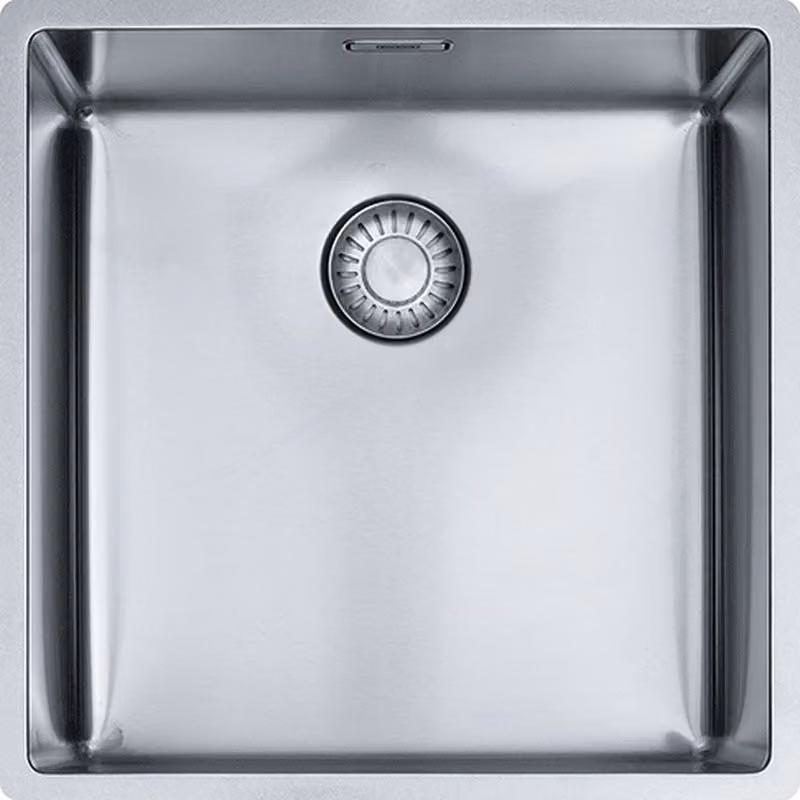 Cassetta Franke, BXX 110-40, valvola a pulsante, 440 x 450 mm, acciaio inox 122.0375.255