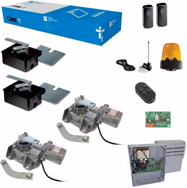 Kit Automazione Cancello Battente Interrato CAME U1924 230V con Casse Fondazione Frog CFN Nero