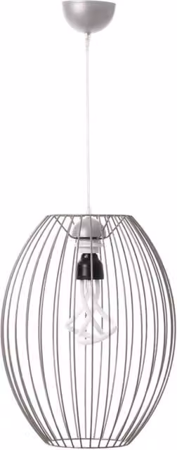 Lampada a sospensione Olivia KENDRA HOME in metallo argentato con stile industriale