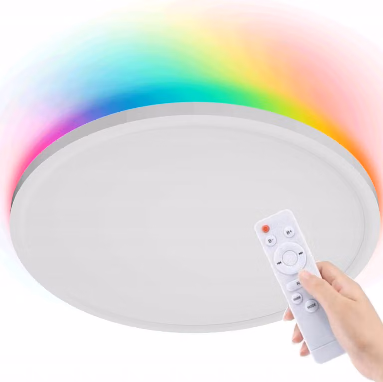 ADVITI | Lampada Da Soffitto LED VITO - ?40 cm - Bianca - RGB Dimmerabile - Con Telecomando