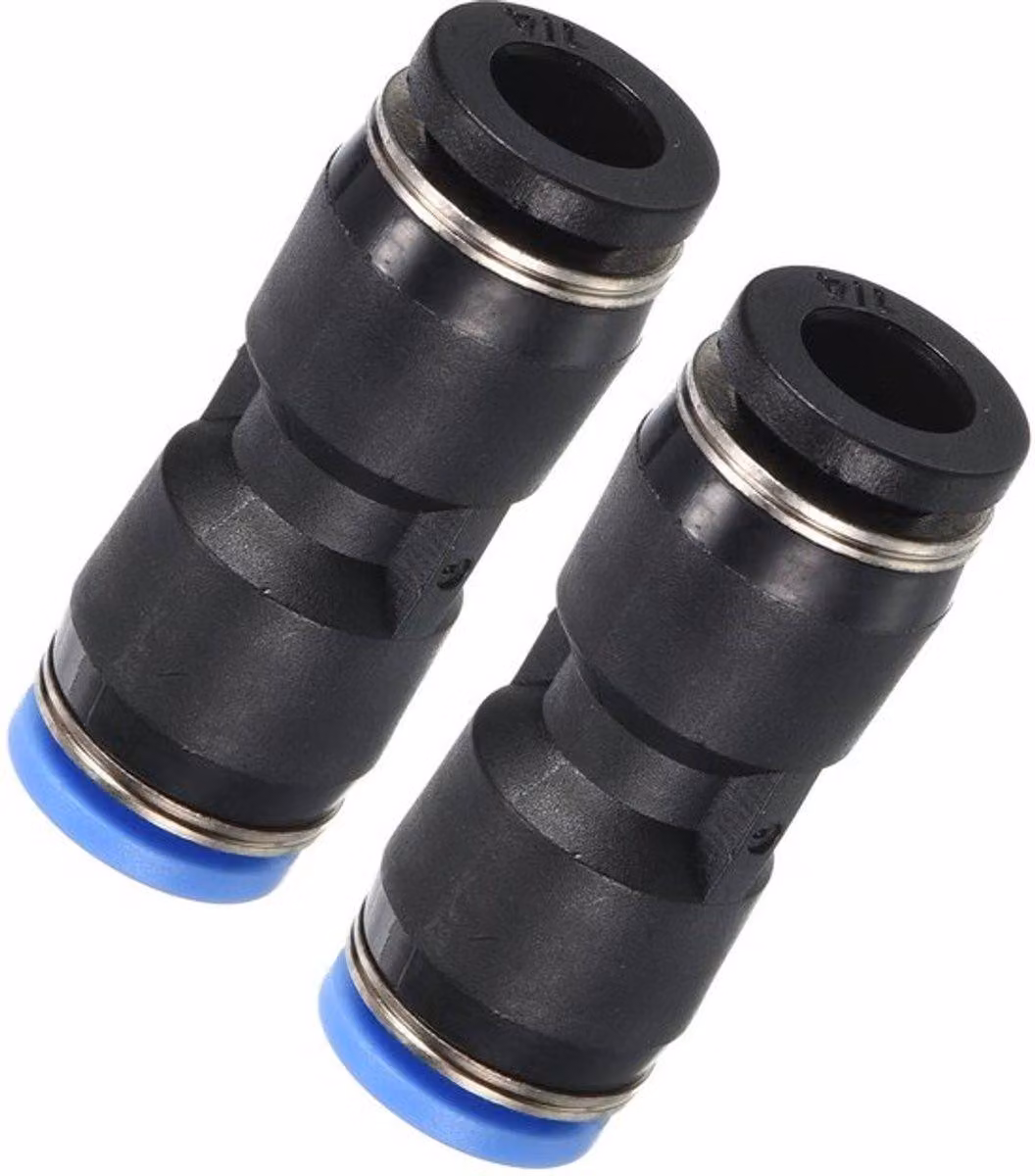 Raccordi da 1/4" a 6 mm - 10 pezzi - Sistema a innesto rapido - Tubo flessibile pneumatico - Installazione rapida - Materiale resistente - Giunto rapido