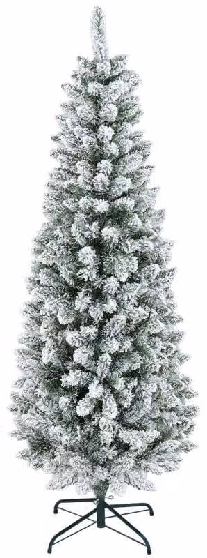 Albero di Natale artificiale con neve artificiale, altezza 180 cm | Colore: verde e bianco | Dimensioni: 65x65x180 cm
