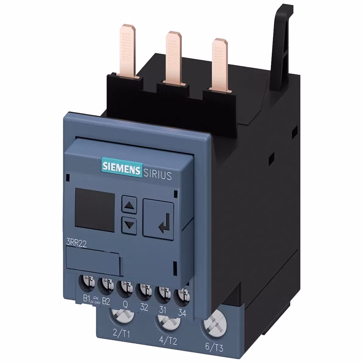 Relè di monitoraggio Siemens montabile su contattore 3RT2, collegamento a vite 3RR22431FW30