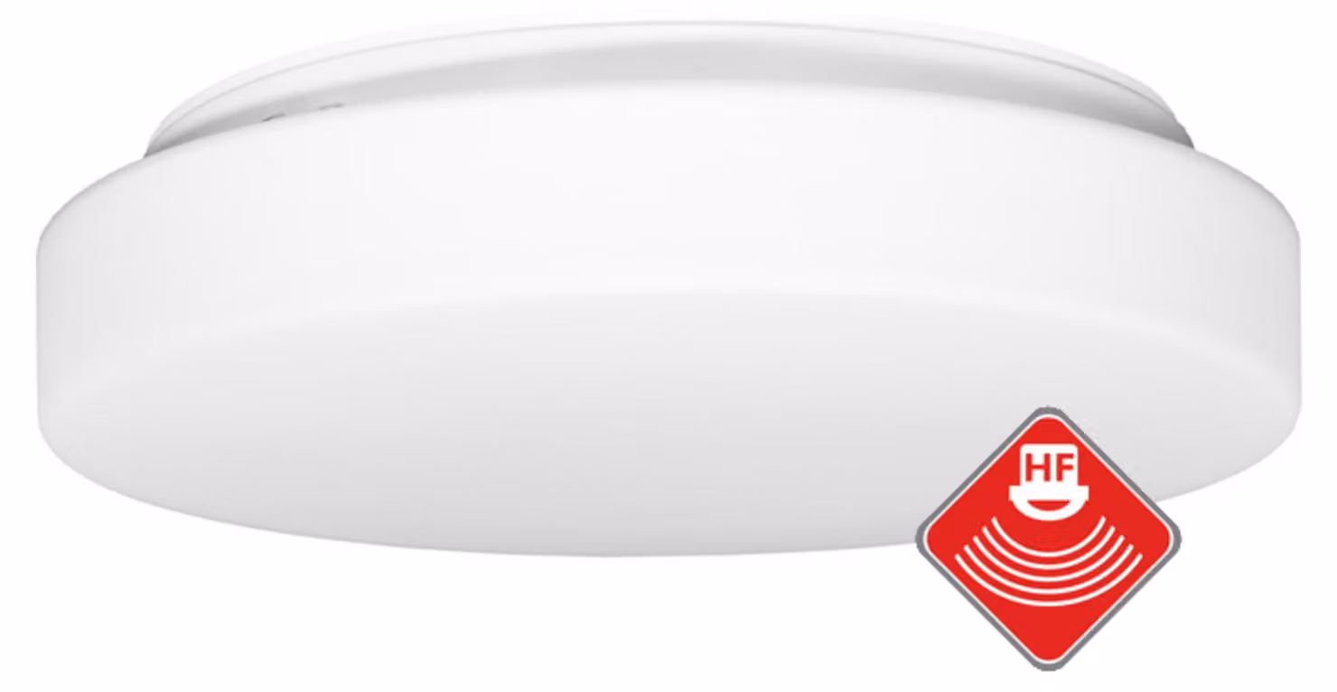 Plafoniera Ecolite 2xE27 39,5 cm IP44 con sensore di movimento, bianca W142-BI