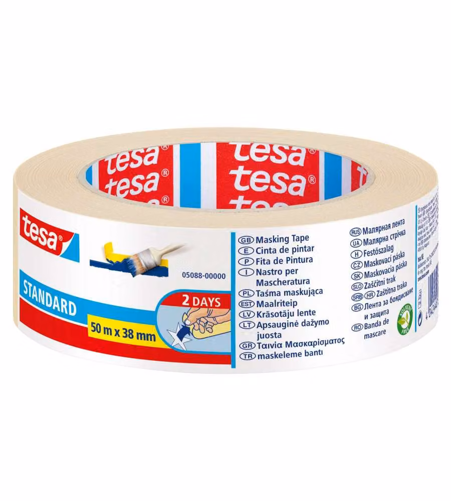 Tesa Nastro Carta per Mascheratura Standard 50 m x 38 mm