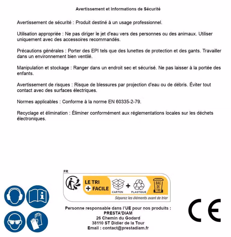 Idropulitrice ad alta pressione a benzina da 250 bar Ribimex PRNHP22T