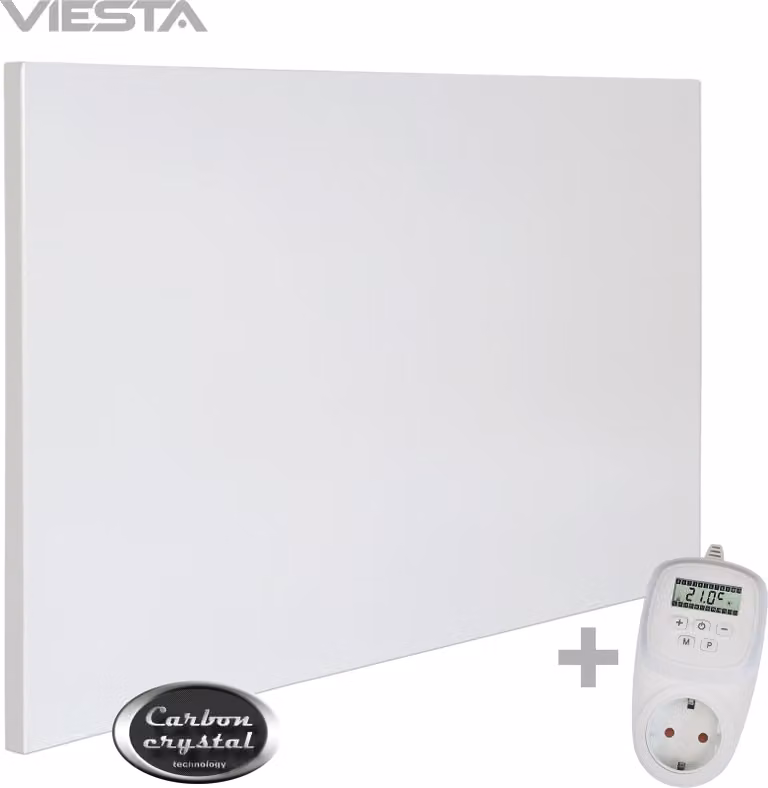 Riscaldatore a infrarossi da parete H500 Carbon Crystal da 500 Watt con termostato TH12