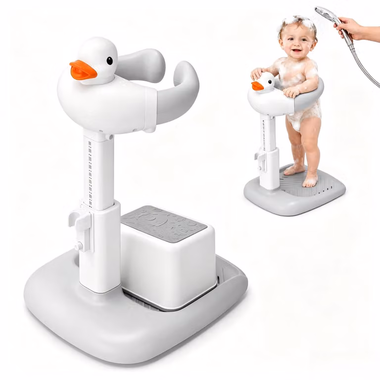 Sedia da bagno regolabile per neonati, con funzione antiscivolo
