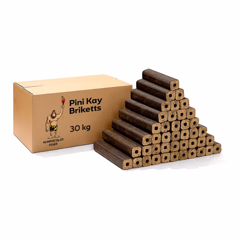 Neanderthal Bricchetti di legno PiniKay Bricchetti di legno duro 30 kg Bricchetti per caminetto Bricchetti per caminetto, stufa e barbecue Bricchetti Bricchetti di legno Bricchetti per mantenere le braci