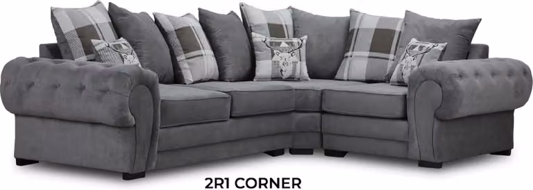 Ecksofa italienischer Stil Bequemes Design Sofa Polster Textil Wohnzimmer Stoff