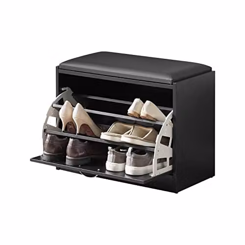 SoBuy Panca scarpiera con cuscino 60x30x47cm per ingresso