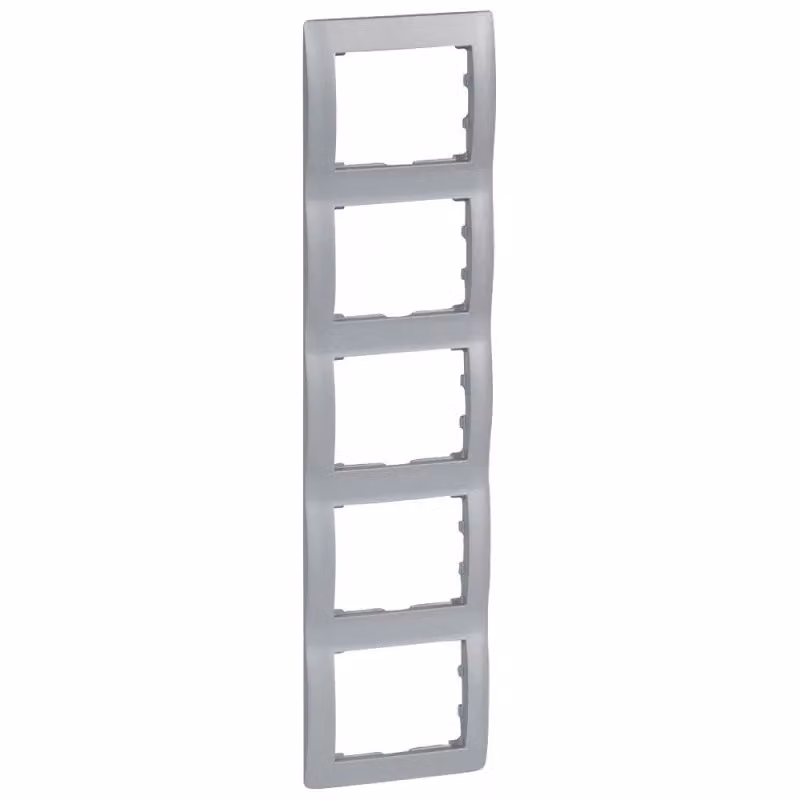 Cornice Legrand a 5 moduli verticale Galea soft in alluminio 771309