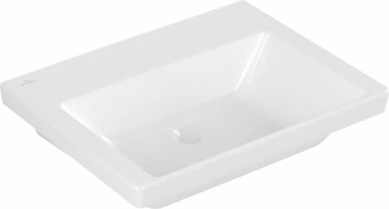 Vasque Villeroy & Boch Subway 3.0, rectangulaire, sans percement pour la robinetterie, sans trop-plein, 600x470mm, 4A706301, 4A706301