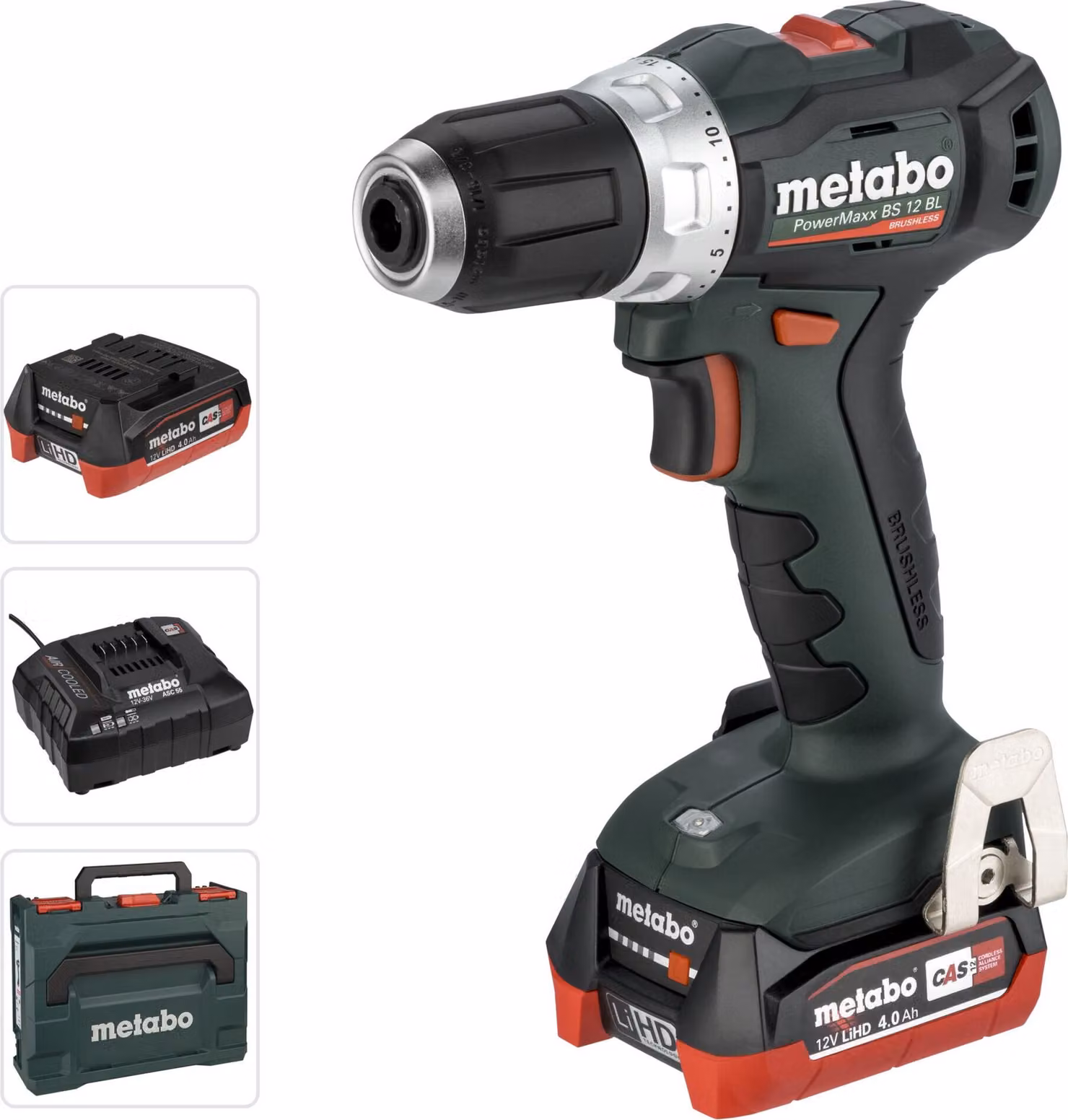 Metabo PowerMaxx BS 12 BL Akku-Bohrschrauber 12V mit LED-Arbeitslicht 601044800