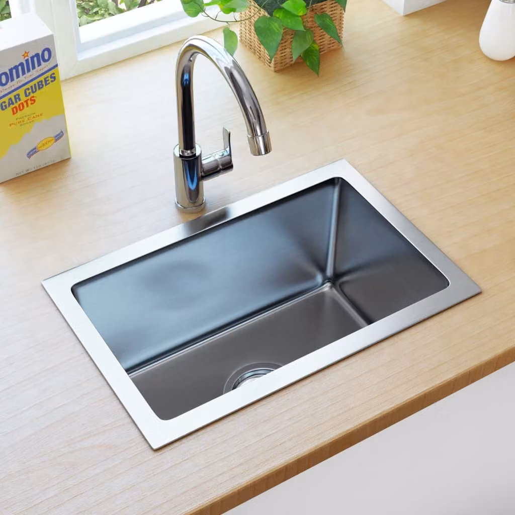 The Living Store Lavello da cucina artigianale in acciaio inox