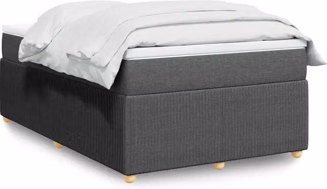 Giroletto a Molle con Materasso Grigio Scuro 120x190cm Tessuto 3285554