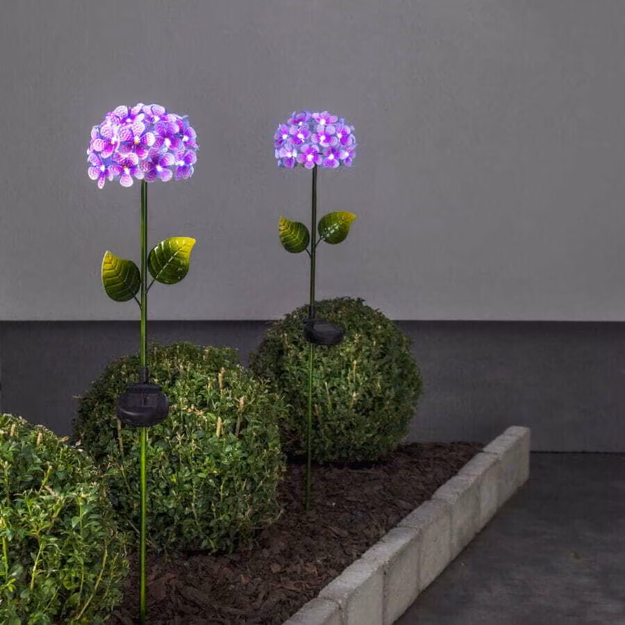 Bacchetta solare a LED 'Hortensia', rosa