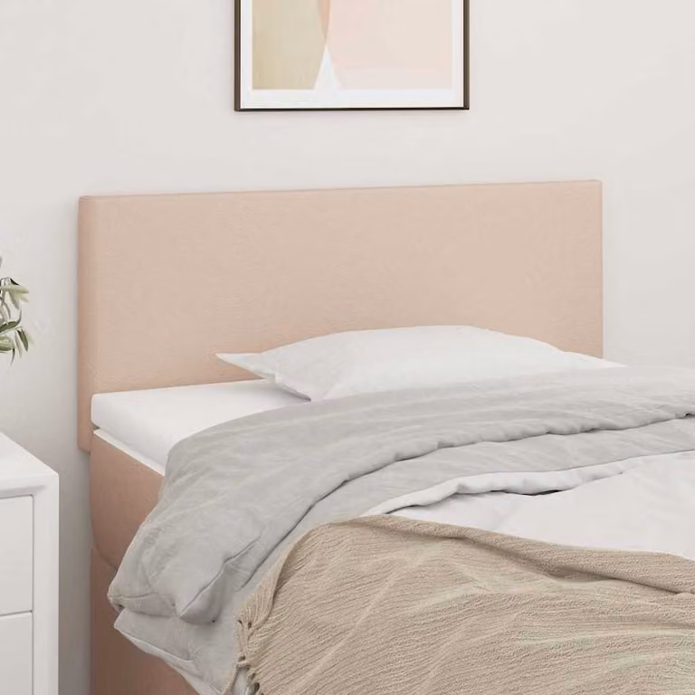Testiera per letto vidaXL in similpelle color cappuccino, L: 80 cm, P: 5 cm, H: 78-88 cm