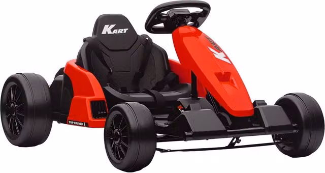 Go-kart elettrico per bambini 115 x 77 x 55.5 cm sedile regolabile imbracatura a 5 punti design moderno esterno in PP rosso 21_0000644