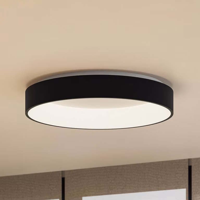 Plafoniera a LED Aleksi Arcchio, dimmerabile, Nero, Cucina, Metallo, Moderno, Plafoniera LED