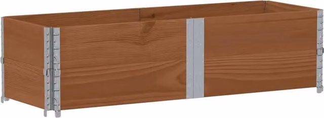 Fioriera rialzata per piante fiori terrazzo giardino 150 x 50 cm legno massello di pino marrone 02_0037438