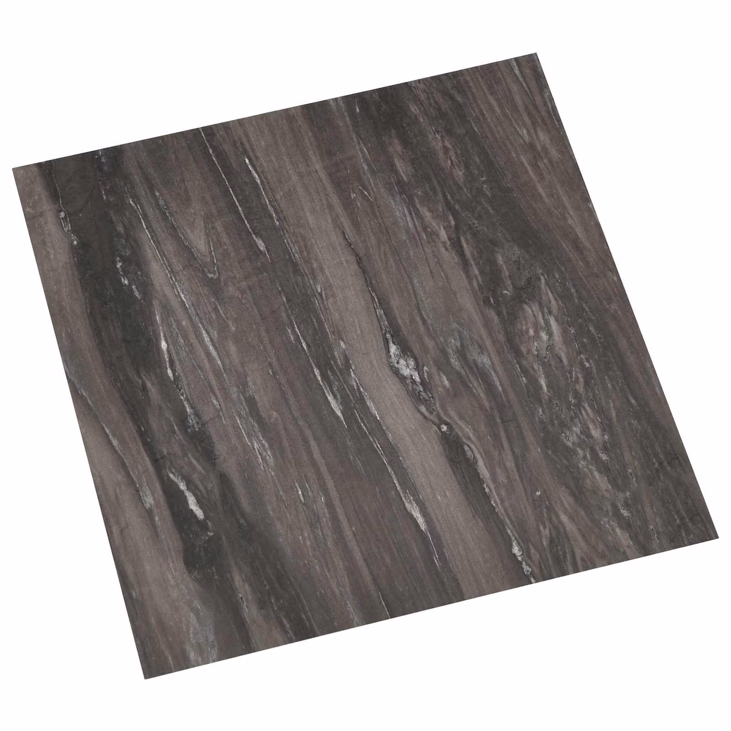 Plance per pavimentazione autoadesive vidaXL effetto legno grigie in plastica L: 30,5 cm, P: 30,5 cm, H: 0,51 cm