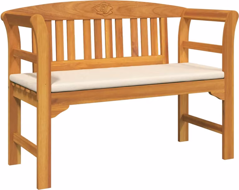 Panchina Rosa con cuscino Bianco Crema 114 x 46 x 82,5 cm