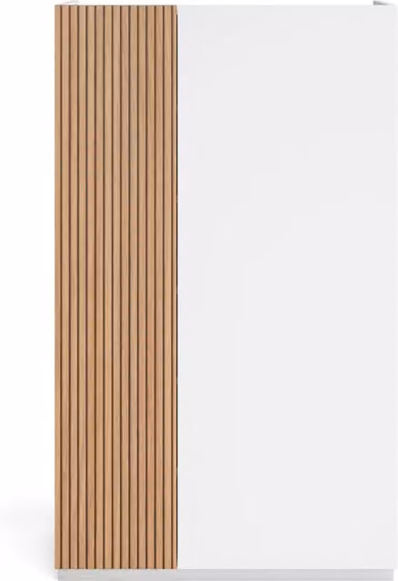 Scarpiera Herdasa effetto bianco anta stampa doghe 122x70x35