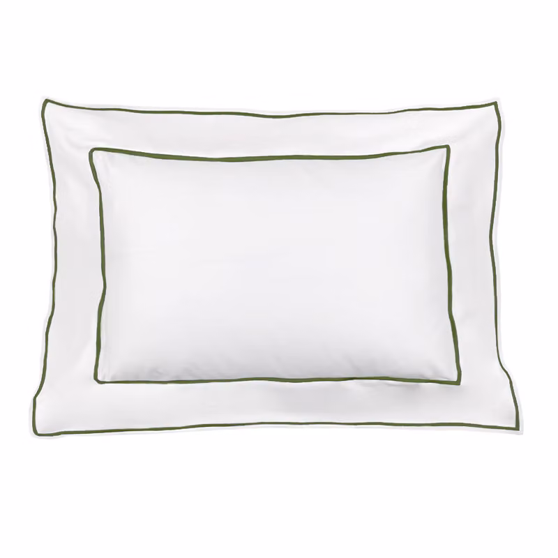 ISOLA Coppia federe - Taglia: 50x80,Colore: ISOLA - BIANCO + VERDE BOSCO