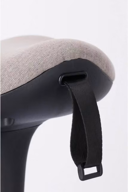 Sgabello moderno Bizzotto Caleb in tessuto beige di forma cilindrica – 2