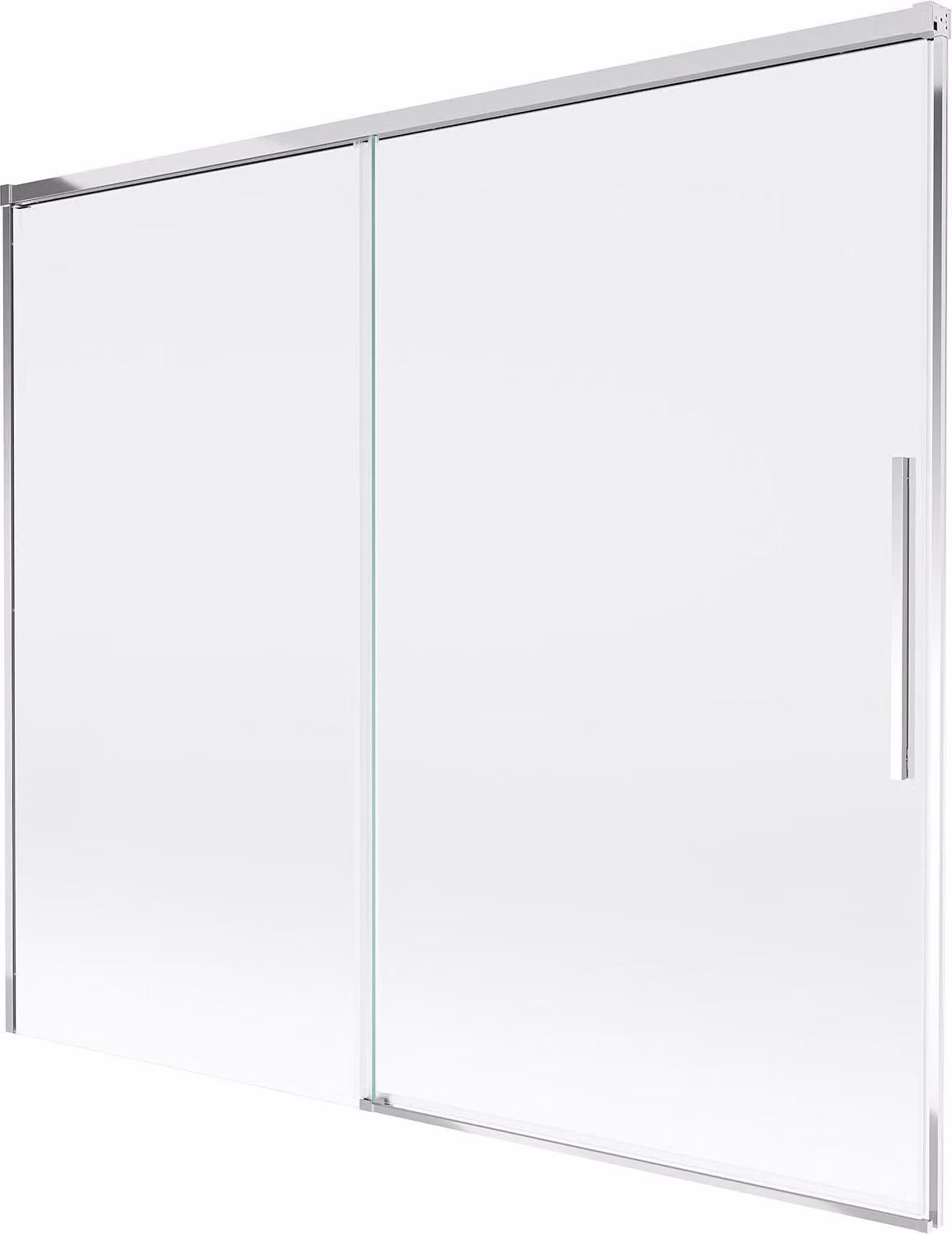 Mexen Rox paravento da vasca da bagno a 2 ante scorrevole 180 x 150 cm, trasparente, cromo - 8C9-180-001-01-00
