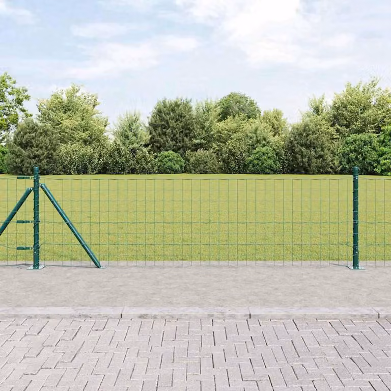 Maison Exclusive - Recinzione con Posto Verde 0,6 x 25 m Acciaio e PVC