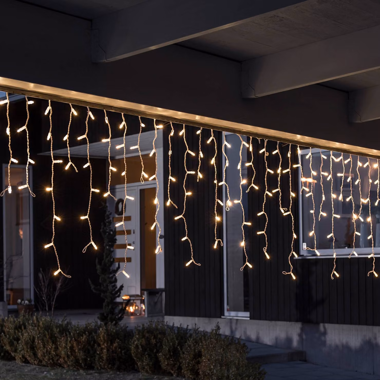 Konstsmide Christmas Tenda luminosa a LED stampata Set di avvio del sistema 24 V 24V, Bianco / Opale, Plastica