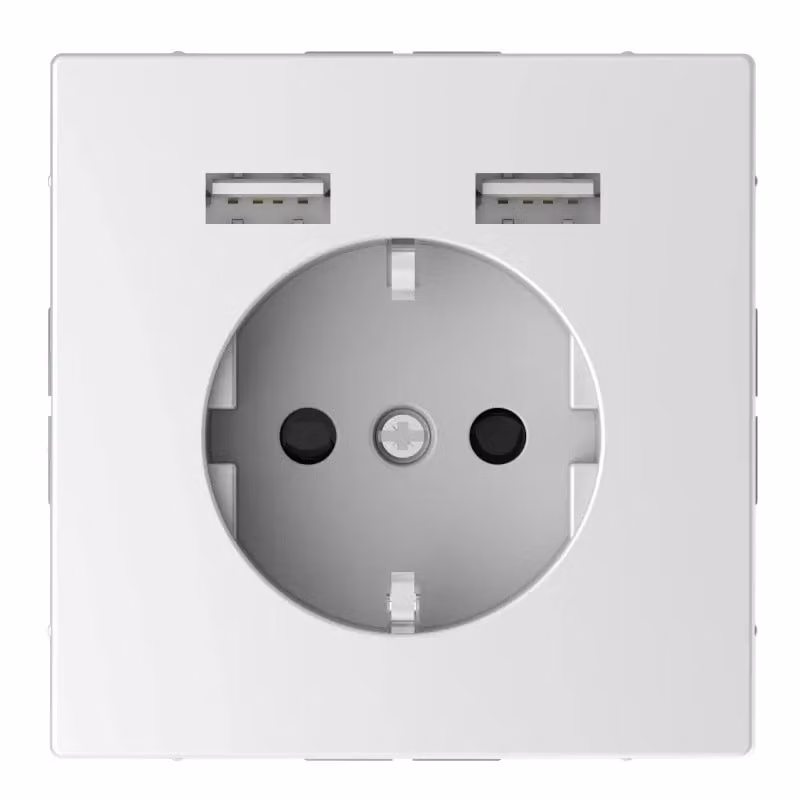 Presa Schuko Merten con stazione di ricarica USB (MEG2366-6035)