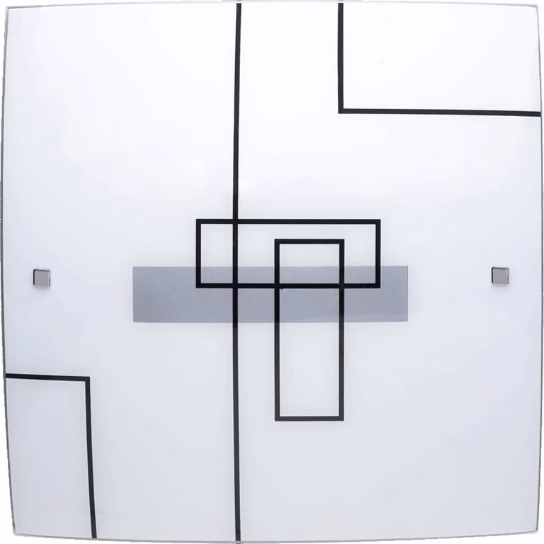 Plafoniera PRIX 2xE27/40W in vetro bianco con decoro 38cmX38cm dimmerabile