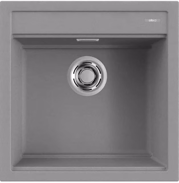 Lavello Elleci Incasso 1 vasca 51x51 Best 104 Granitek Grigio Cemento LGB10448