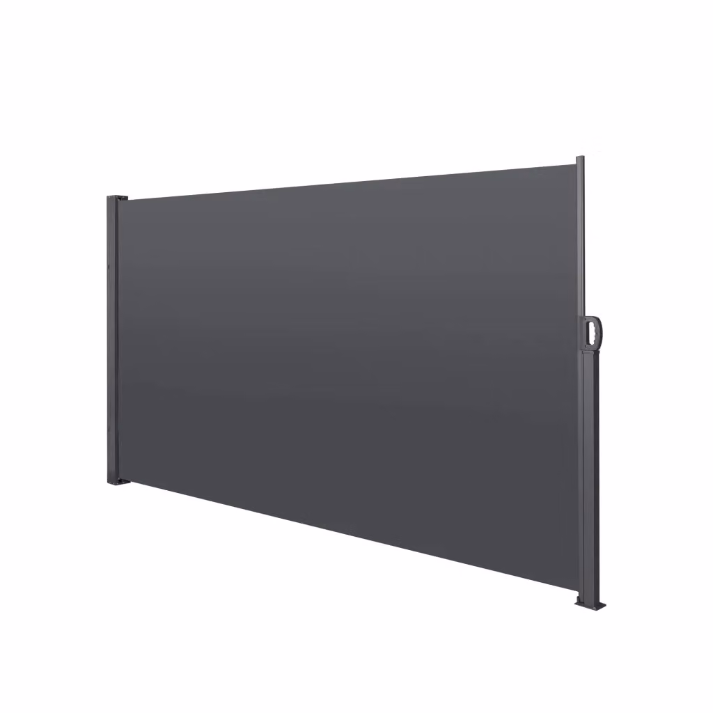 Tenda laterale estraibile Minimal grigia impermeabile in poliestere con struttura in alluminio per balcone e giardino L: 300 cm, H: 200 cm – 2