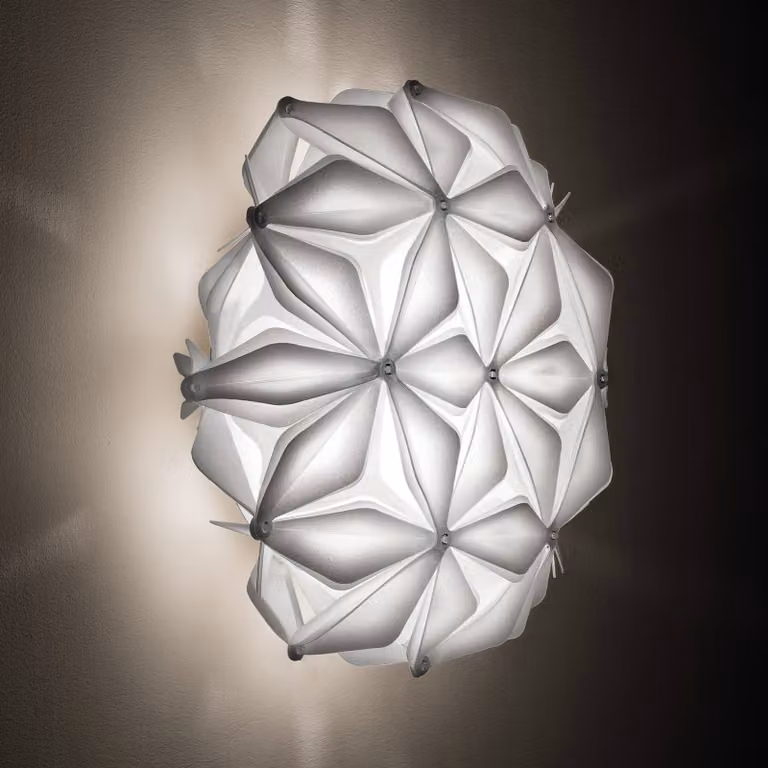 Slamp Plafoniera di design La Vie, dimmerabile, Bianco / Opale, Soggiorno / Sala da pranzo, Plastica, Design, Plafoniera
