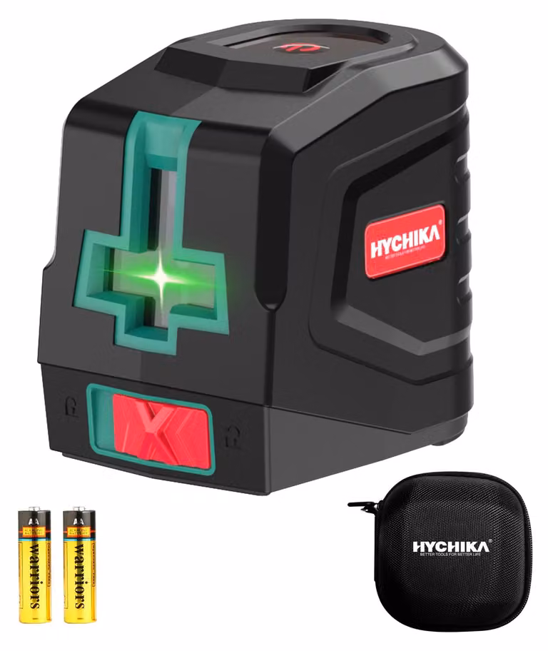 Livella laser a croce verde HYCHIKA, livella laser orizzontale e verticale