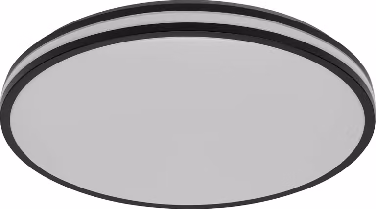 OSRAM Orbis Caleb Lampada da soffitto a LED 490 mm, 36 W, 3000 K bianco caldo, nero, metallo con anello in plastica, IP20
