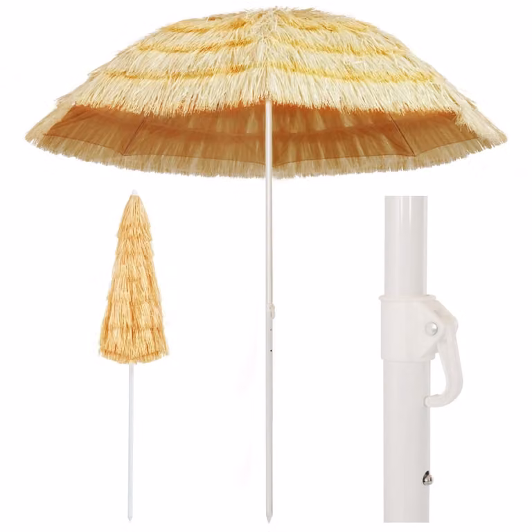 The Living Store Ombrellone da spiaggia Natura 240 cm Stile Hawaii