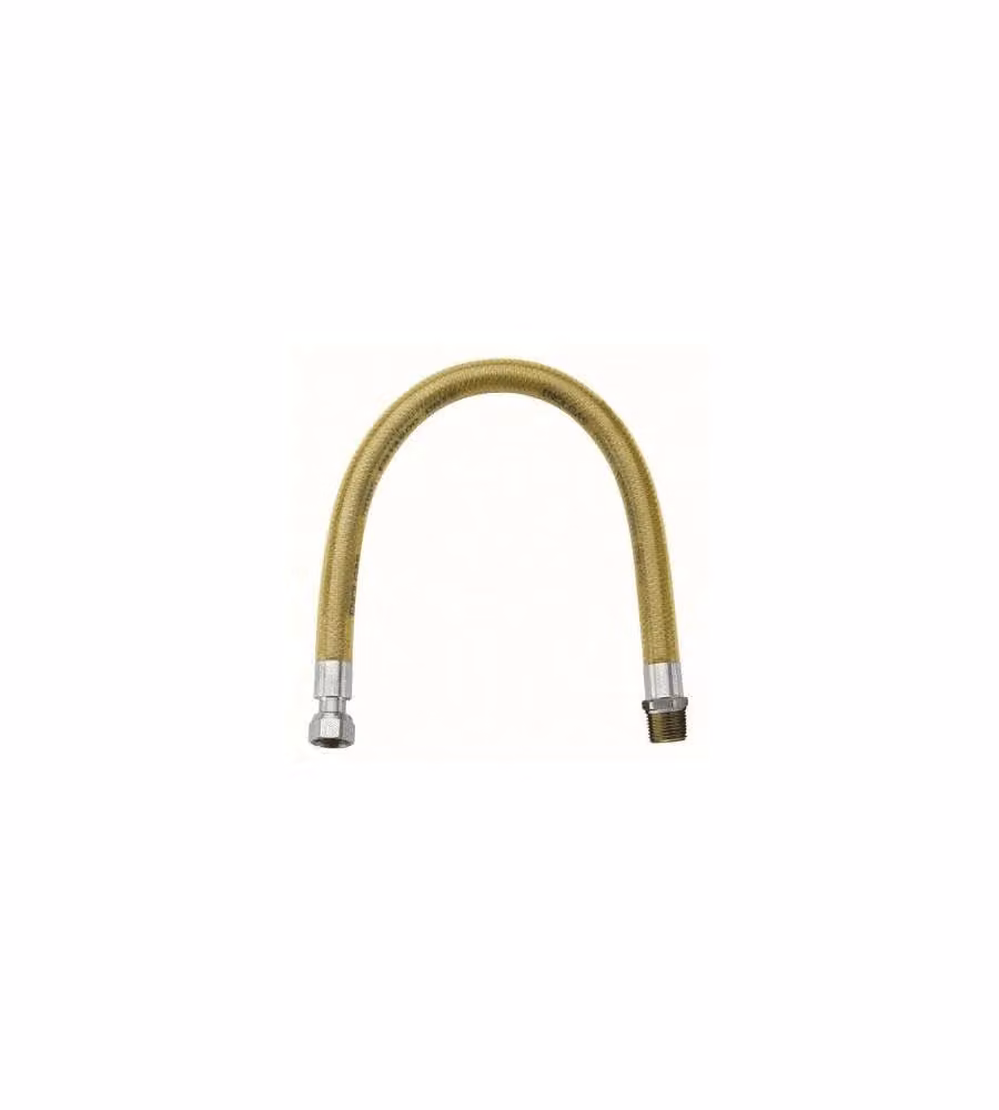 IDRO BRIC Tubo Flessibile Gas 1500mm 1/2" MF Giallo Acciaio Inossidabile