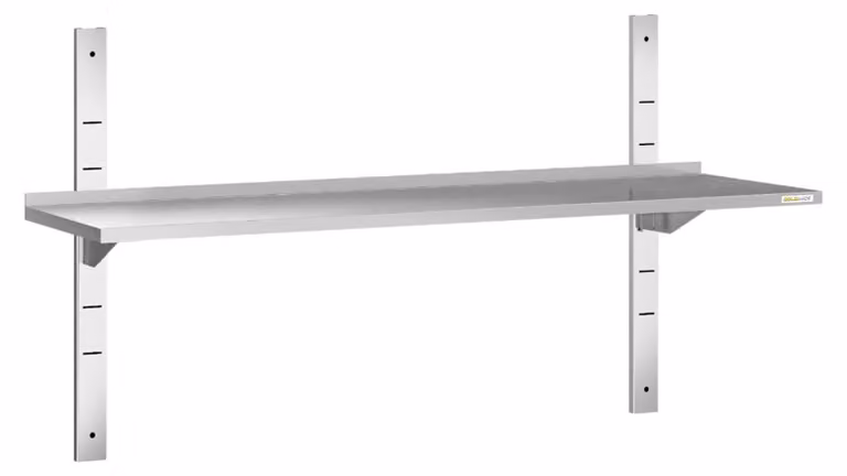 Mensola a parete in acciaio inossidabile, dimensioni 1400 x 400 mm, linea PREMIUM - GOLDINOX