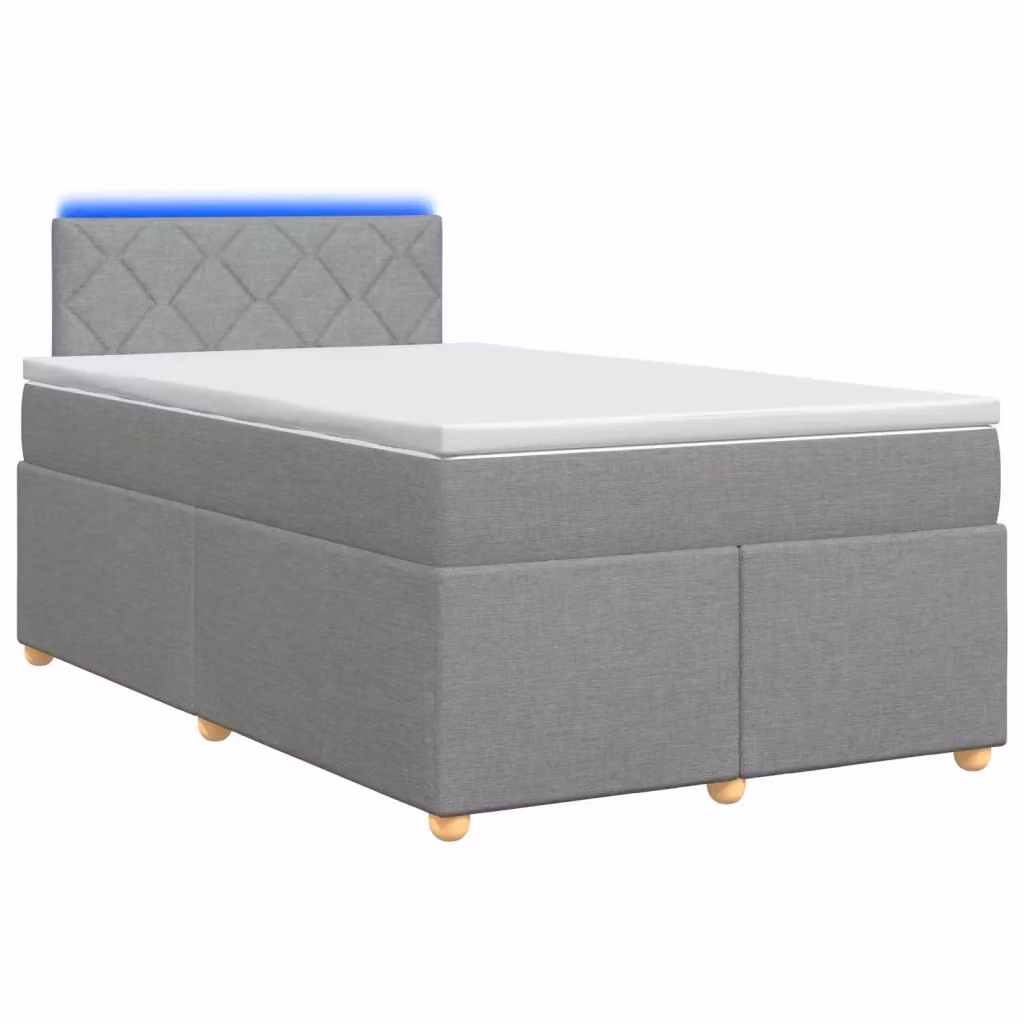 Letto box spring ibrido vidaXL con materasso a molle insacchettate e base contenitore, Grigio, L/P: 120 x 200 cm – 2